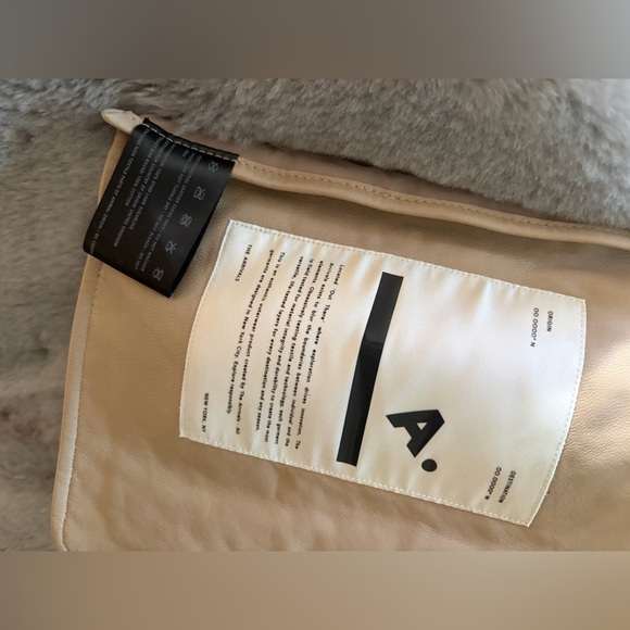 NWT **The Arrivals** Moya Tan Shearling/Leather Jacket - Picture 9 of 16